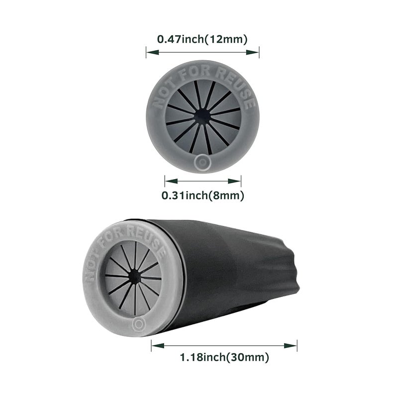GKOLED Waterproof Wire Connectors, Silicone Filled Outdoor Electrical Screw Terminals for Low Voltage LED Landscape Lights, Wire Caps Compatible with 22AWG-12AWG, Irrigation Valves, Dark Gray, 30-Pack - Image 2